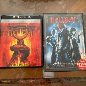 4K HD Blu-ray HellBoy 2 & DVD HellBoy 1 Sci-Fi Action Discs